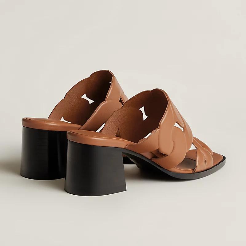 Giày Hermes Gaby 60 Sandal Nữ Nâu